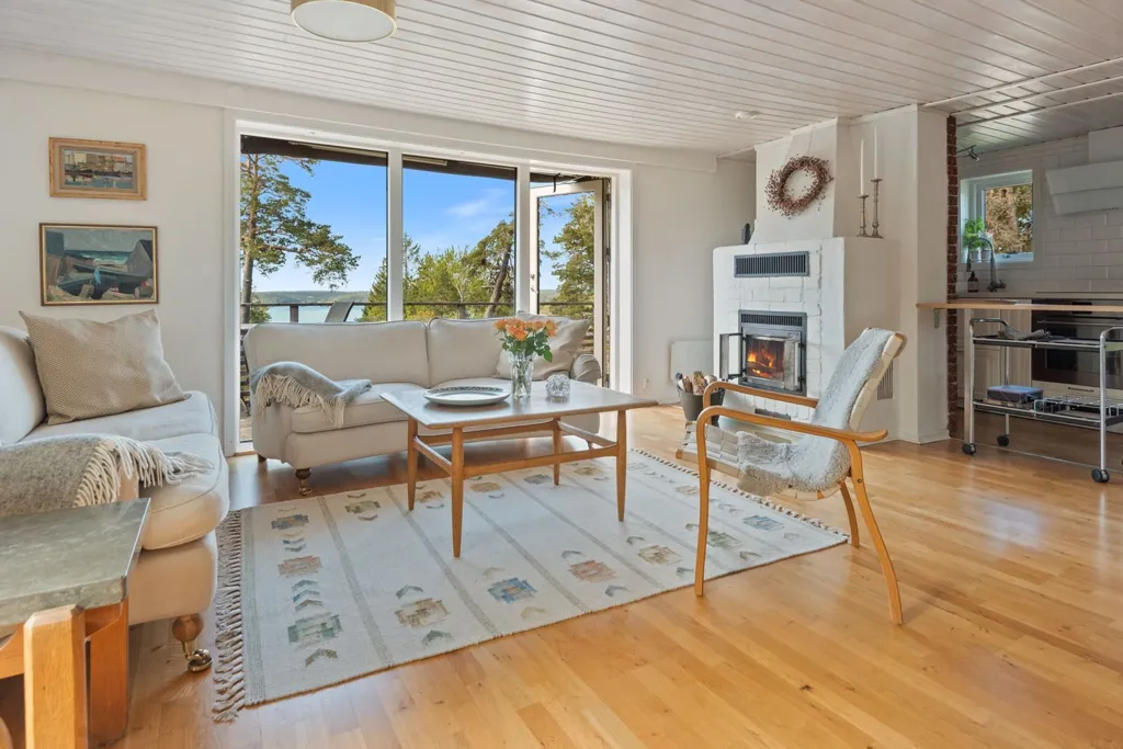 Living Room - Seaside Villa with Sauna & Pool near Ingaröfjärden