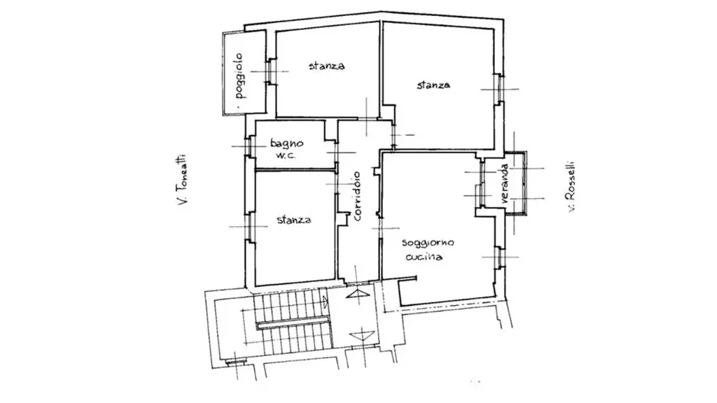 Plan - Spacious Apartment to Modernise in Trieste