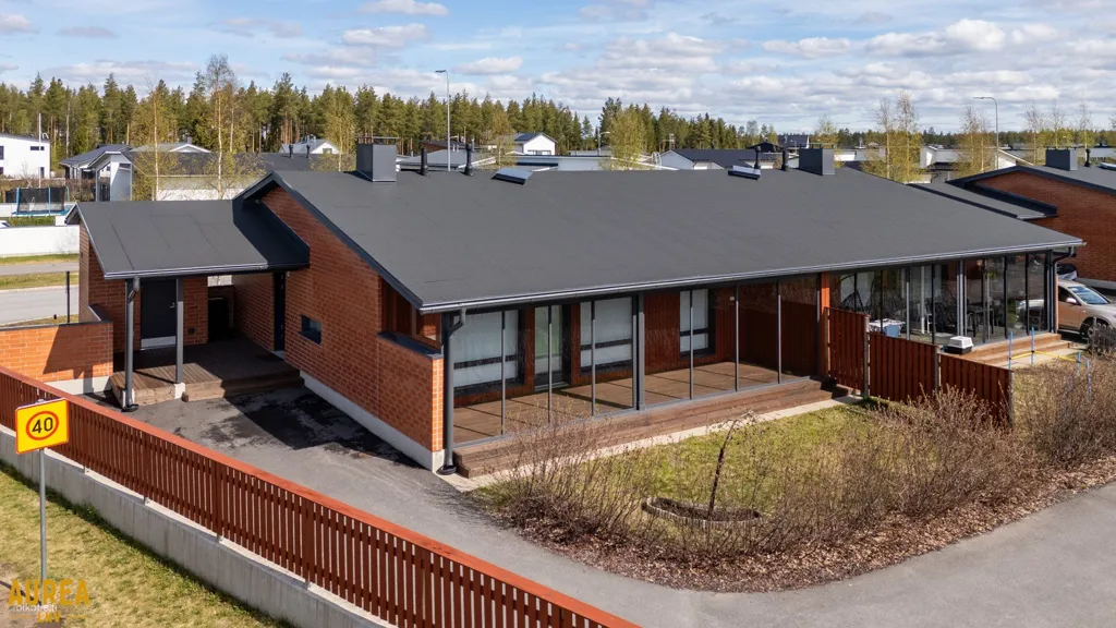 Vue aérienne - Modern House with Terrace in Soittajankangas, Oulu