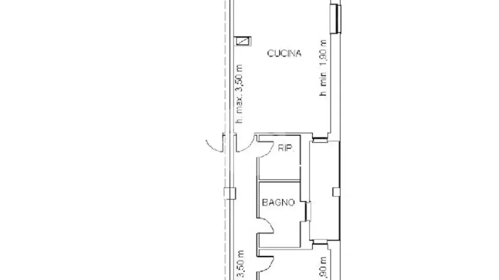 Plan - Modern Flat with Balcony in Narzole