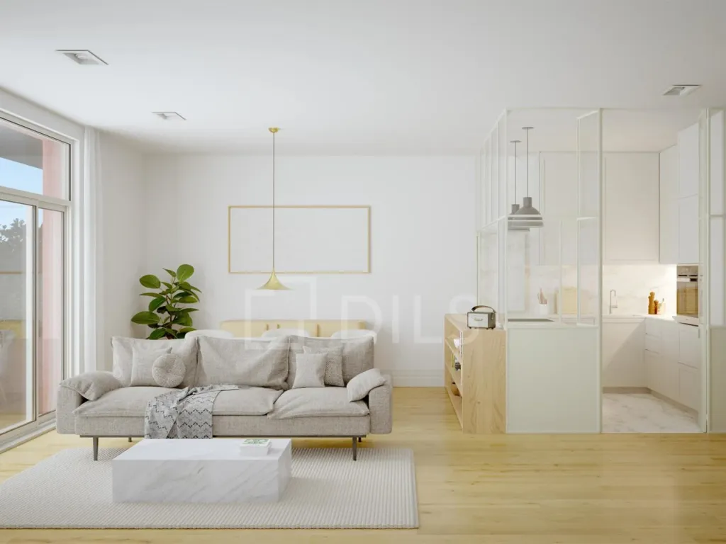 Séjour - T1 Apartment with Balcony in Porto