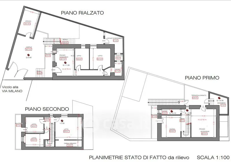Plaan - Apartment with Balcony and Terrace in Arbus