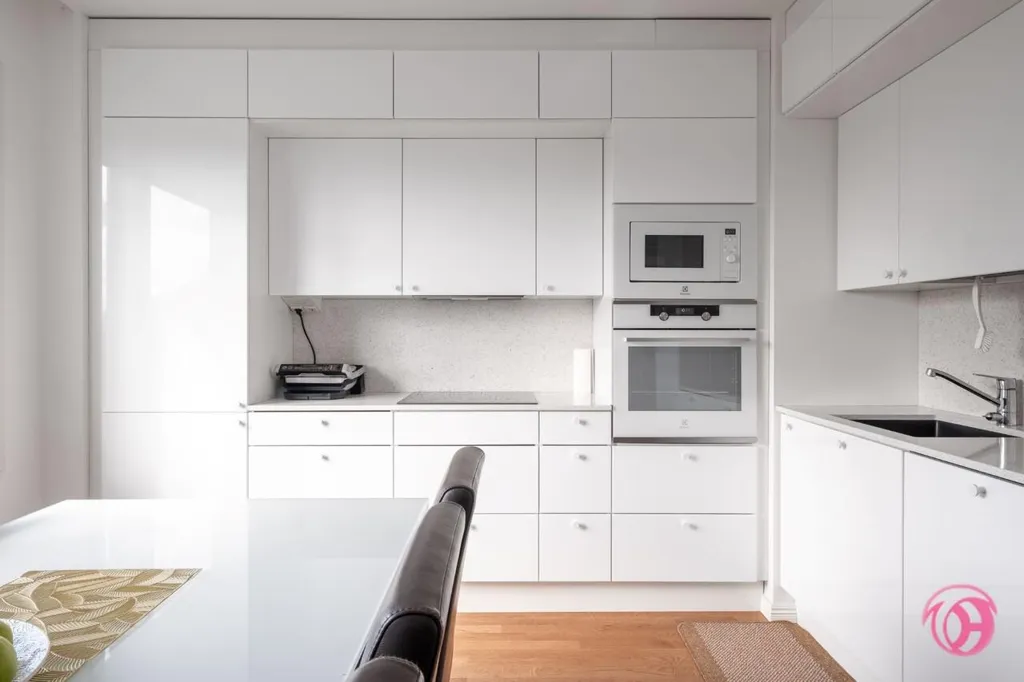 Cuisine - Modernised Apartment with Balcony in Martinlaakso