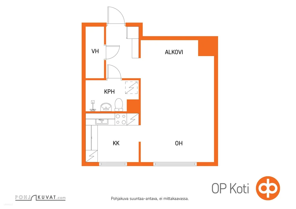 Plaan - One-Bedroom Flat with Garden Access in Halikko