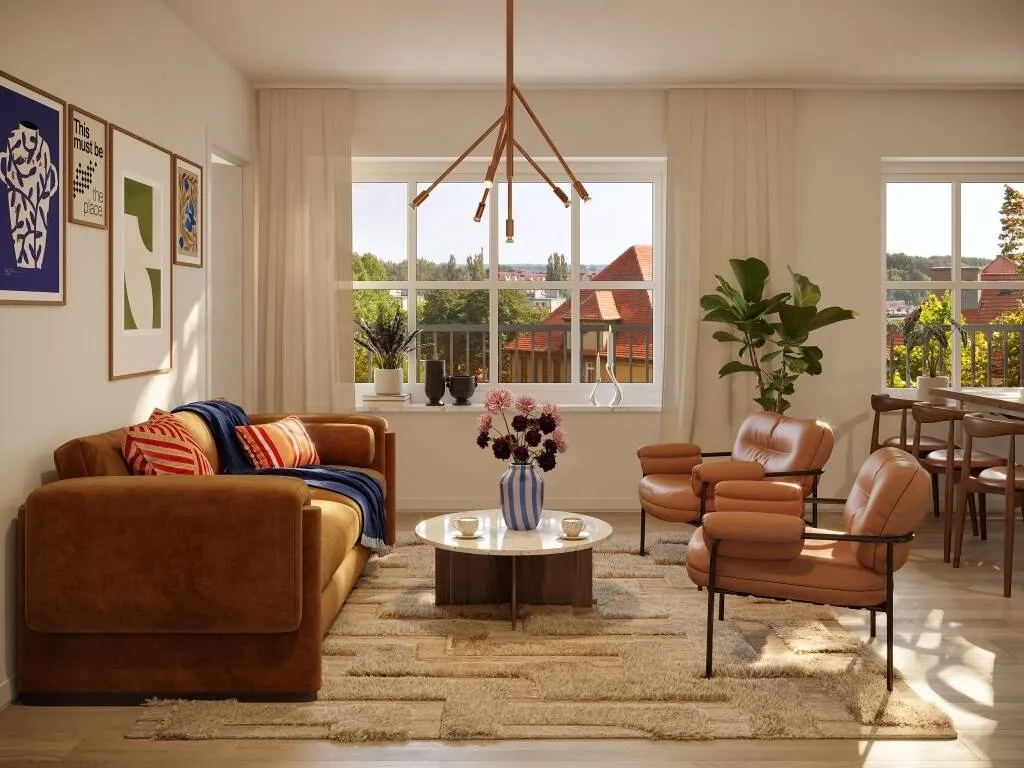 Séjour - High-Class Apartment with Balcony in Linköping