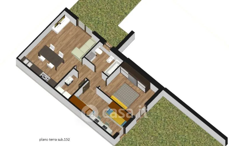 Planimetria - Newly Built Apartment with Terraces in Sondrio