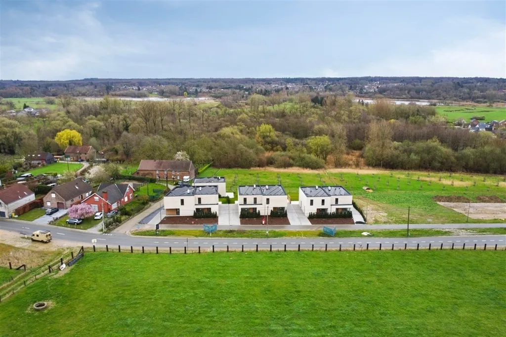 Aerial - Contemporary House with Garden in Korbeek-Dijle