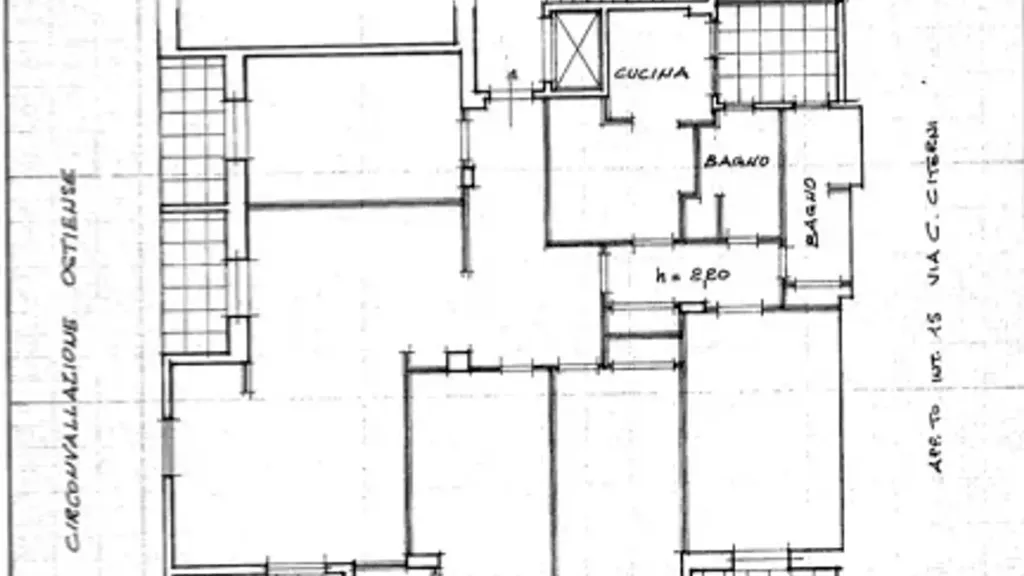 Plan - Apartment with Five Balconies in Ostiense