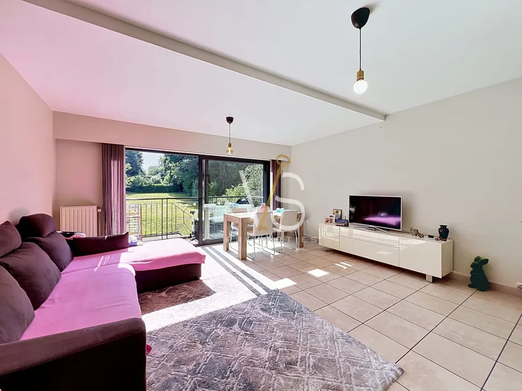 Living Room - 2-Bedroom Flat with Terrace in Rhode-Saint-Genèse