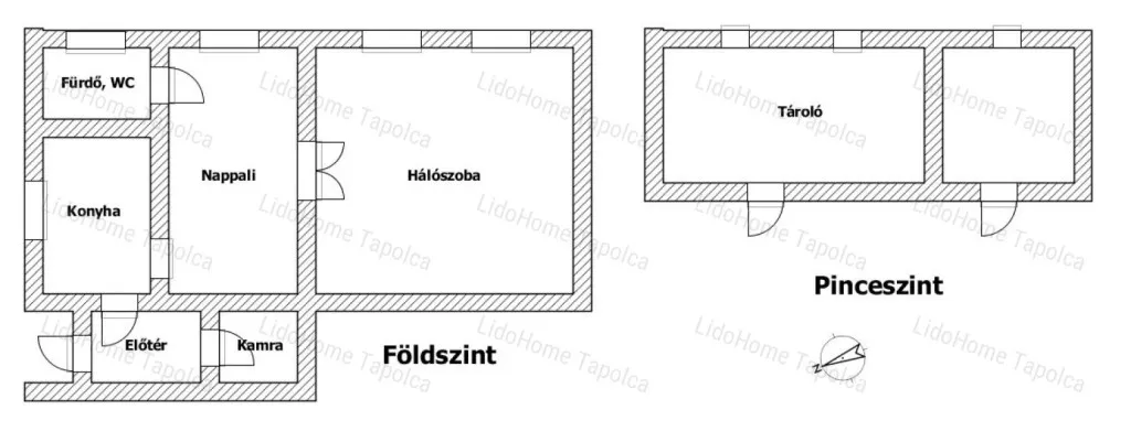 Plan - Brick Apartment with Courtyard in Sümeg Centre