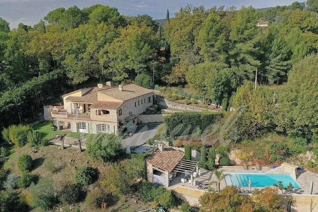 Vue aérienne - Maison de Luxe avec Vue Panoramique à Fayence