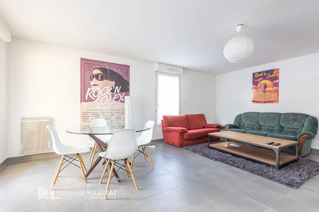 Séjour - Appartement 4 Pièces avec Terrasse à Cesson-Sévigné