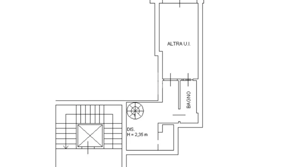 Plan - Trilocale with Private Garden in Parma