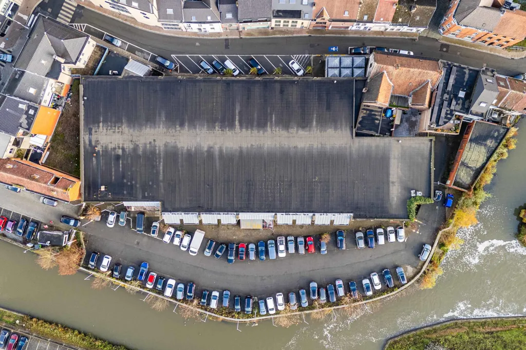 Vue aérienne - Bâtiment pour usage mixte avec parking à Geraardsbergen