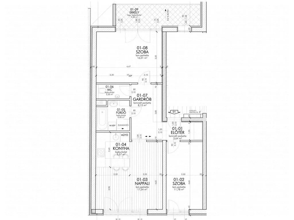 Plan - New Apartment with Panoramic View in Szeged