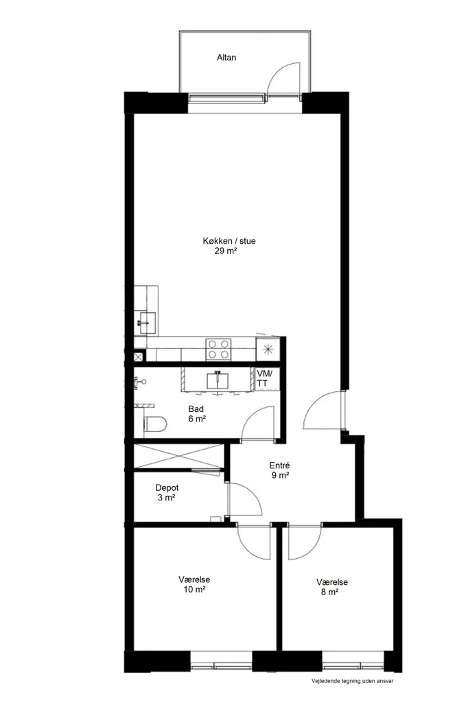 Plaan - Apartment with Elevator in Risskov