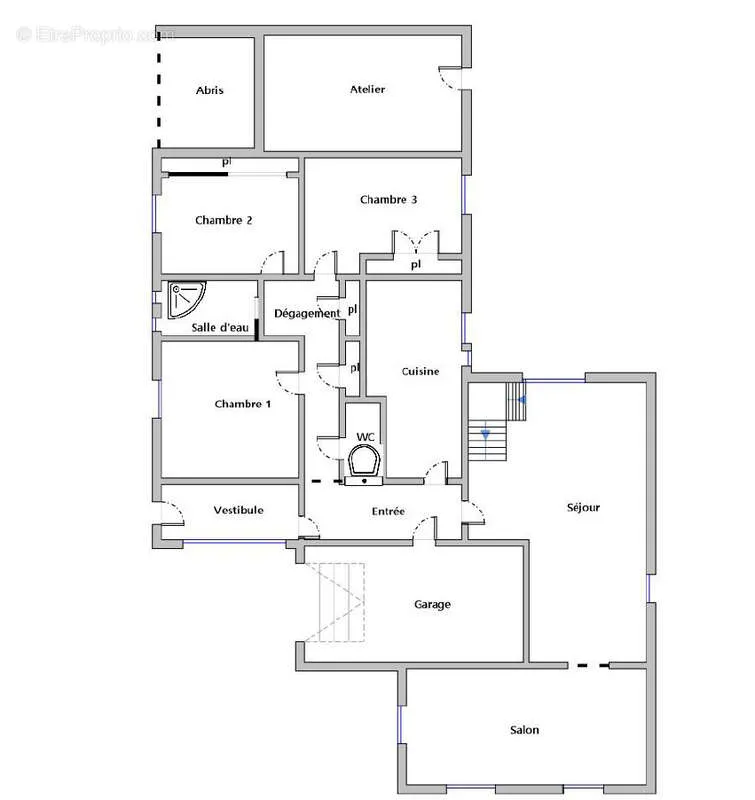 Plan - Villa avec Garage et Atelier à Clermont-l'Hérault