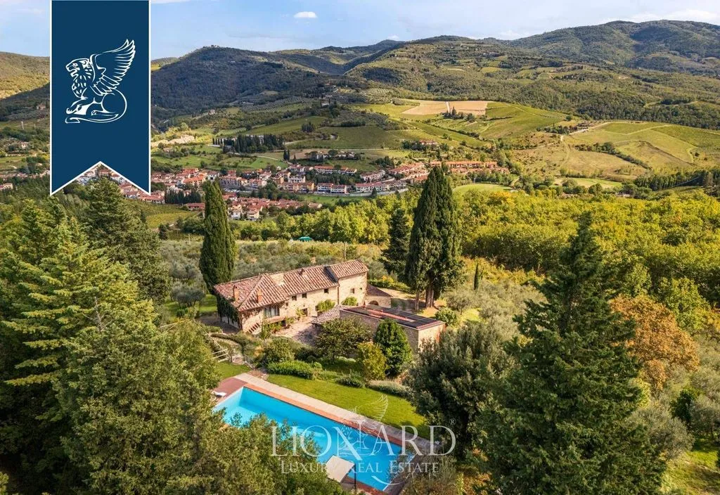 Vue aérienne - Luxury Villa with Pool in Greve in Chianti