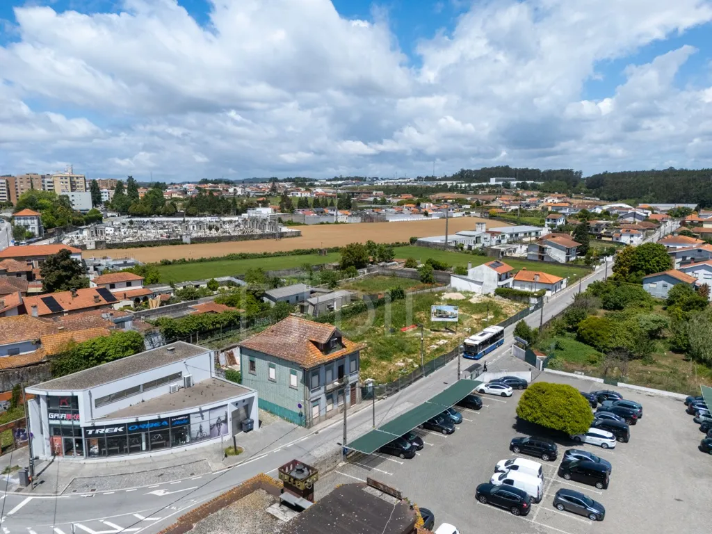Vue aérienne - Plot for T3 House with Pool in Moreira da Maia