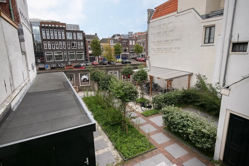 Garden - Charming House with Garage in Leiden