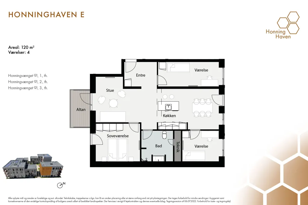 Plaan - Apartment with Terrace in Tilst