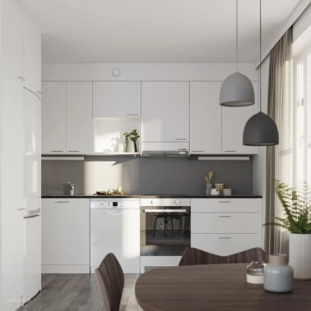 Cucina - Studio Apartment with Balcony in Nurmijärvi