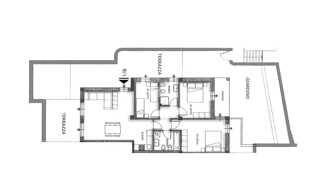 Planimetria - Lakefront Apartment with Panoramic View in Torri del Benaco