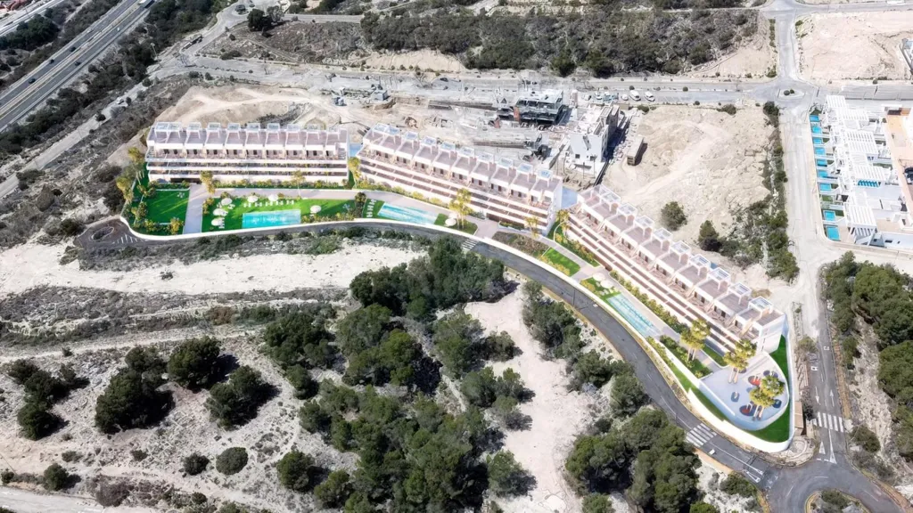 Vue aérienne - 2-Bedroom Apartment with Pool in Finestrat