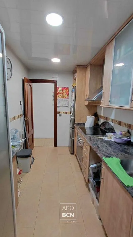 Köök - Apartment with Terrace in El Prat de Llobregat