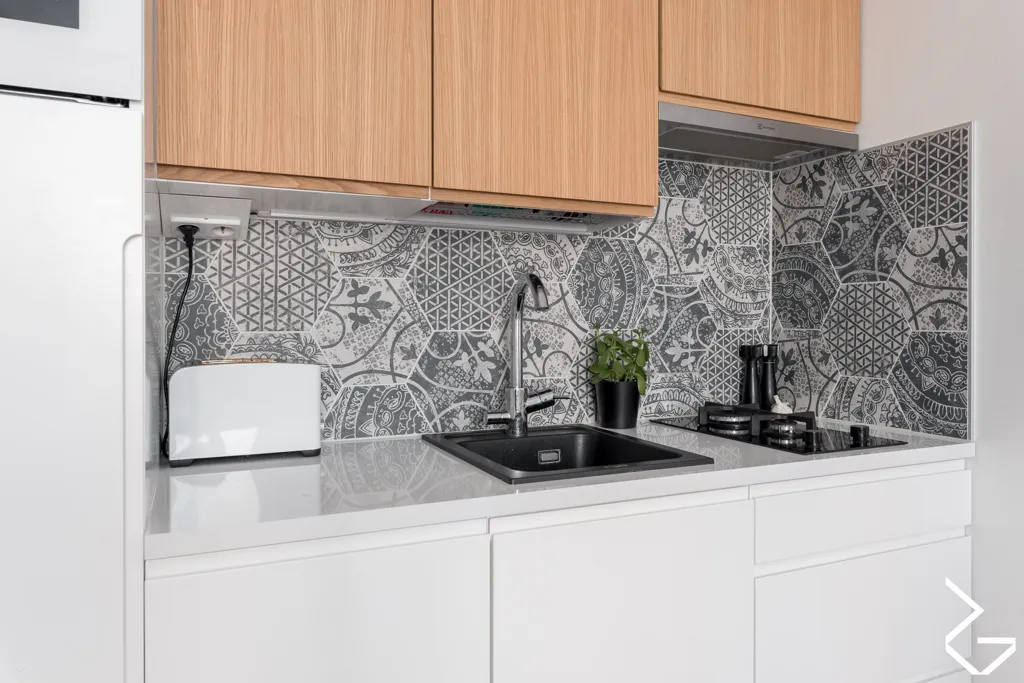 Köök - Modern Studio Flat with Kitchenette in Harju, Helsinki