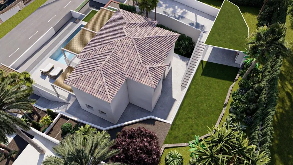 Õhuvaade - Villa with Sea View in Altea