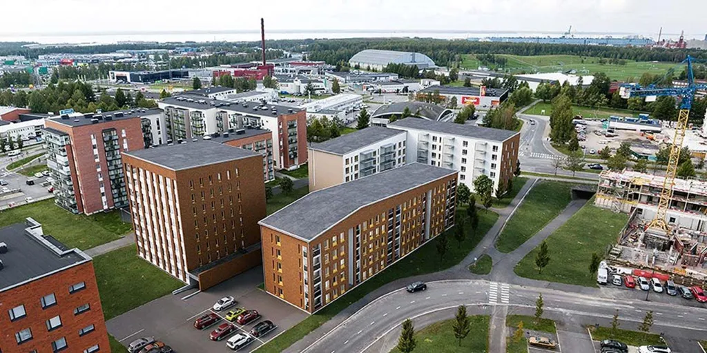 Õhuvaade - Modern Flat with Wardrobe in Etu-Lyötty, Oulu