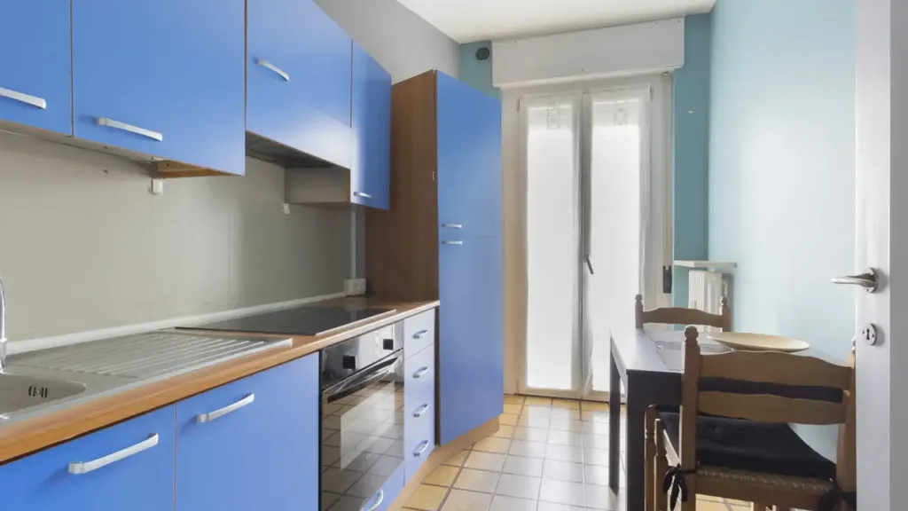 Köök - Rearfacing Apartment with Balcony in Borgosesia