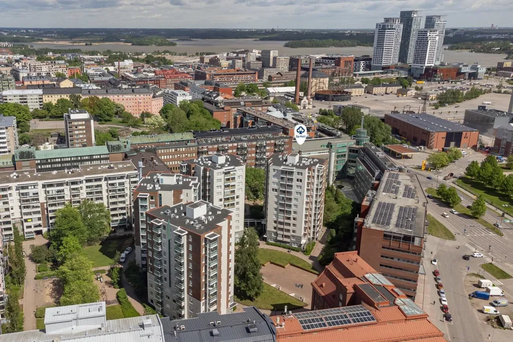 Vue aérienne - City Apartment with Balcony in Helsinki