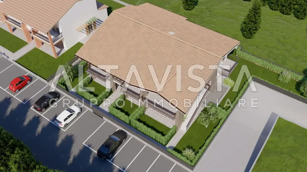 Vue aérienne - Newly Built Apartment with Garden View in Lonato