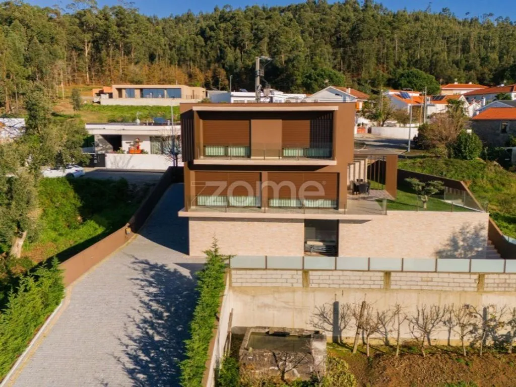 Vue aérienne - Contemporary House with Pool in Cabreiros, Braga