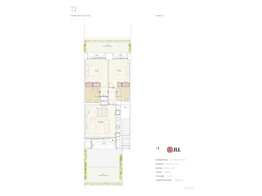 Plan - New 2-Bed Flat with Pool in Alcácer do Sal