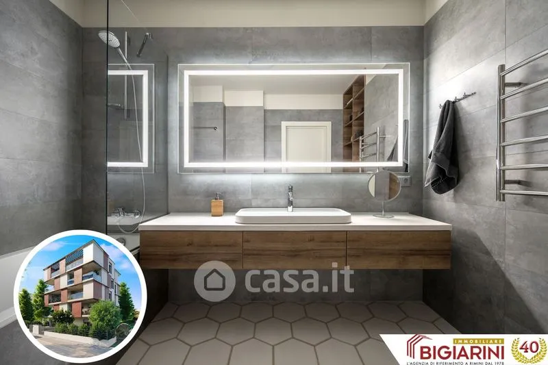 Salles de bain - Trilocale with Balcony in Rimini