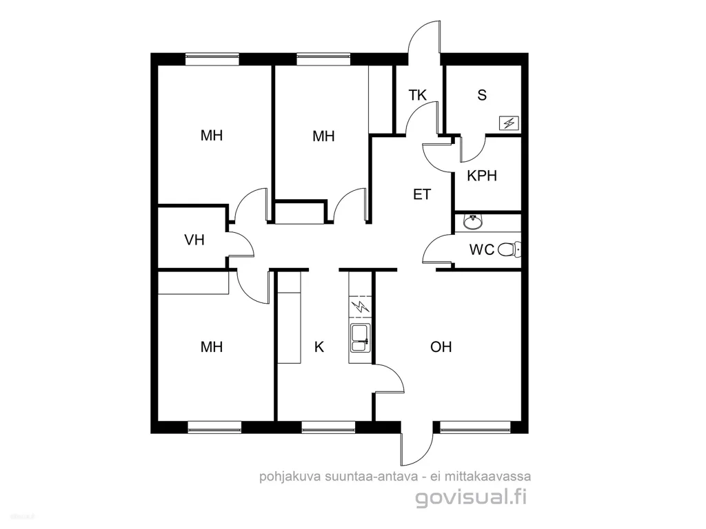 Plaan - Apartment with Sauna in Pori