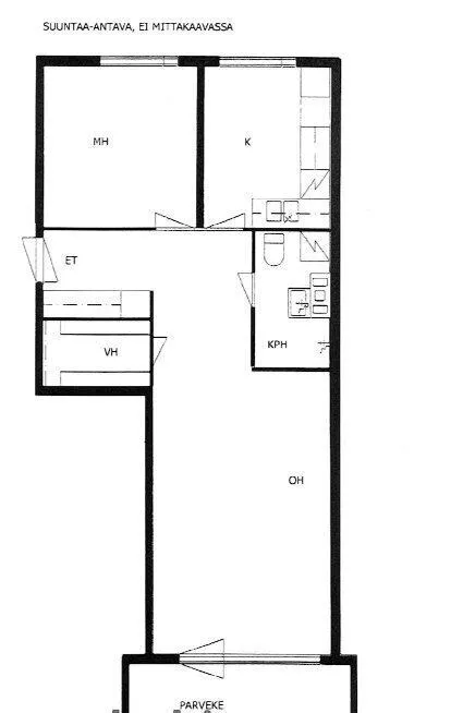 Plan - Appartement 2 pièces à Tampere