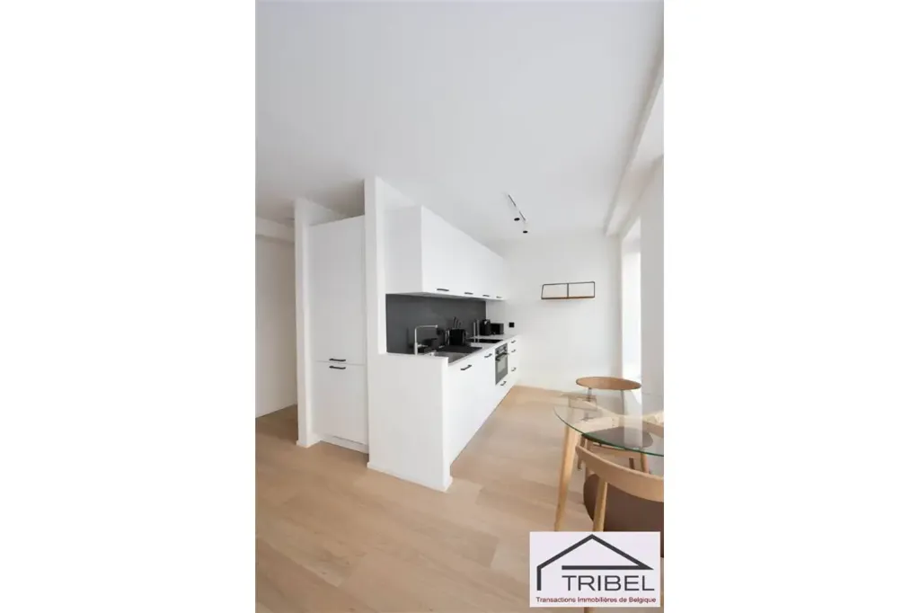 Cuisine - Appartement Meublé Rénové au Béguinage, Bruxelles