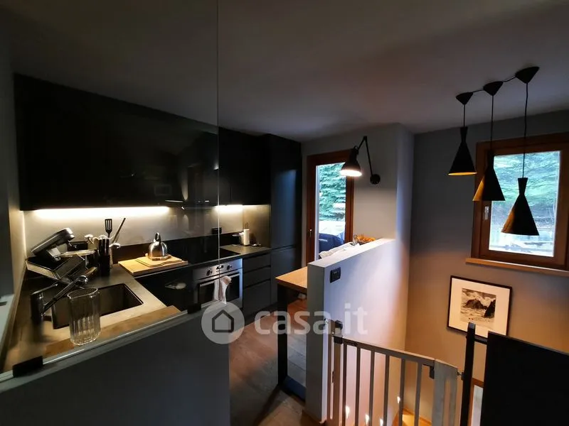 Köök - Panoramic Apartment with Balcony in Courmayeur