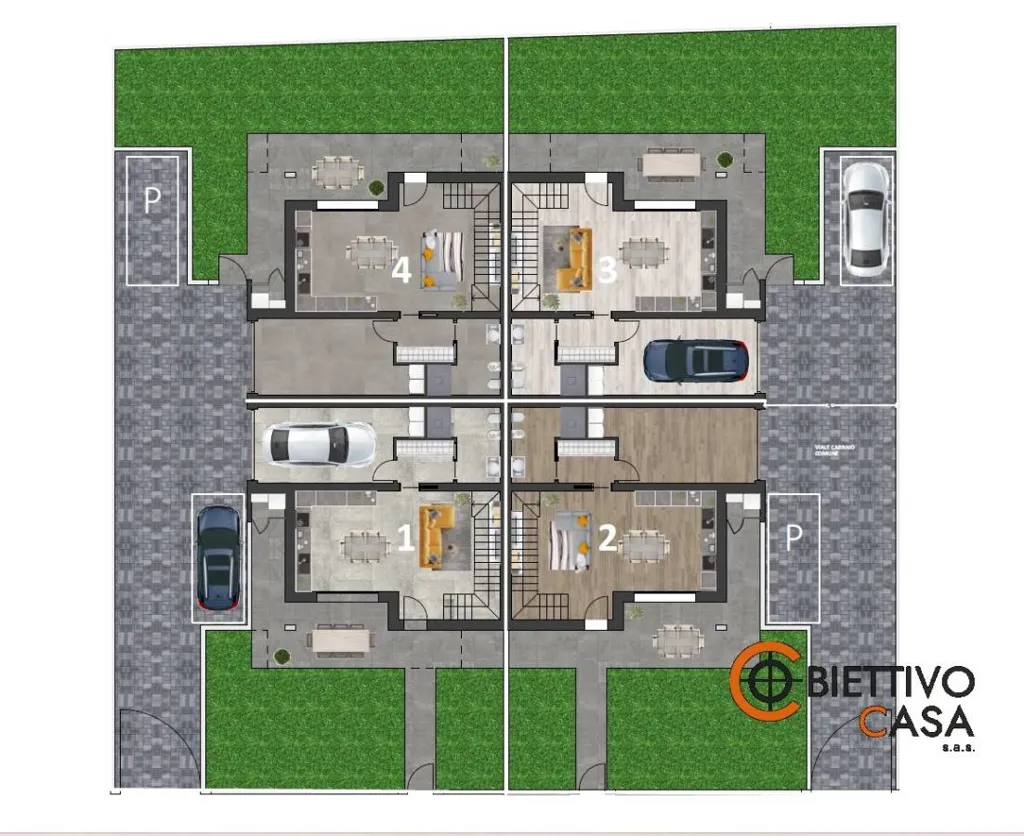 Plaan - Modern Villa with Private Garden in Massanzago