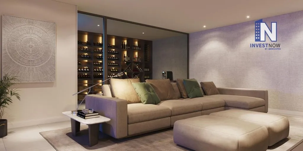 Living Room - Contemporary House with Pool in Braga