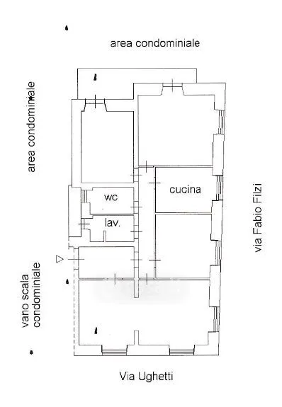Plan - 5-Bedroom Apartment with Balcony in Catania Centre