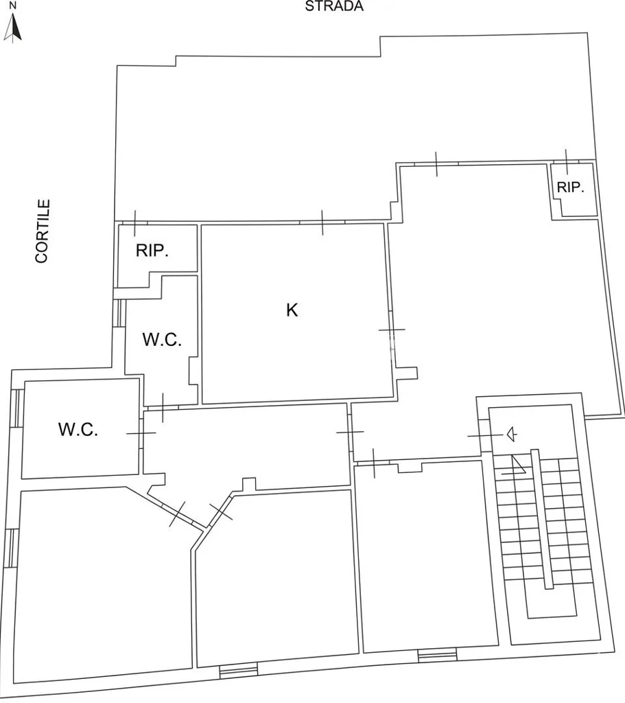 Plaan - Attic with Panoramic Terrace in Naples