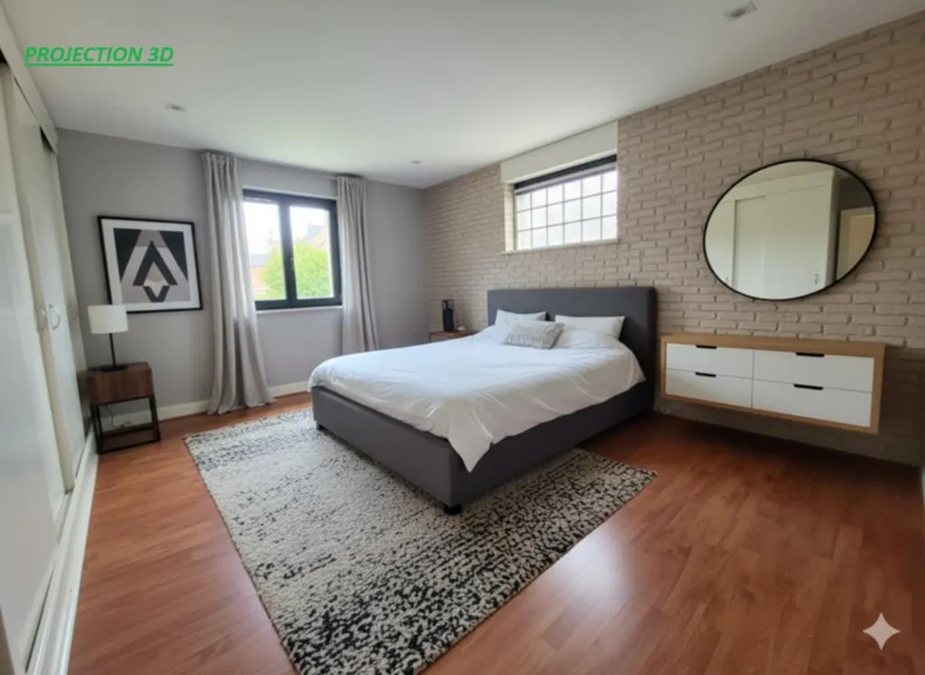 Bedrooms - Semi-detached House with Garden near Cambrai