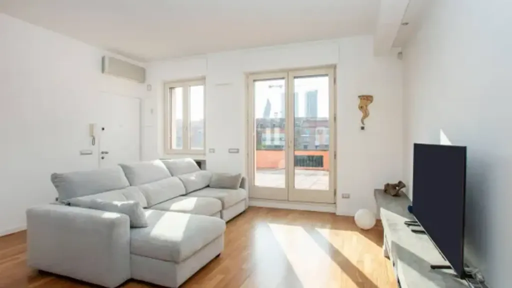 Séjour - Penthouse with Large Terrace in Milan