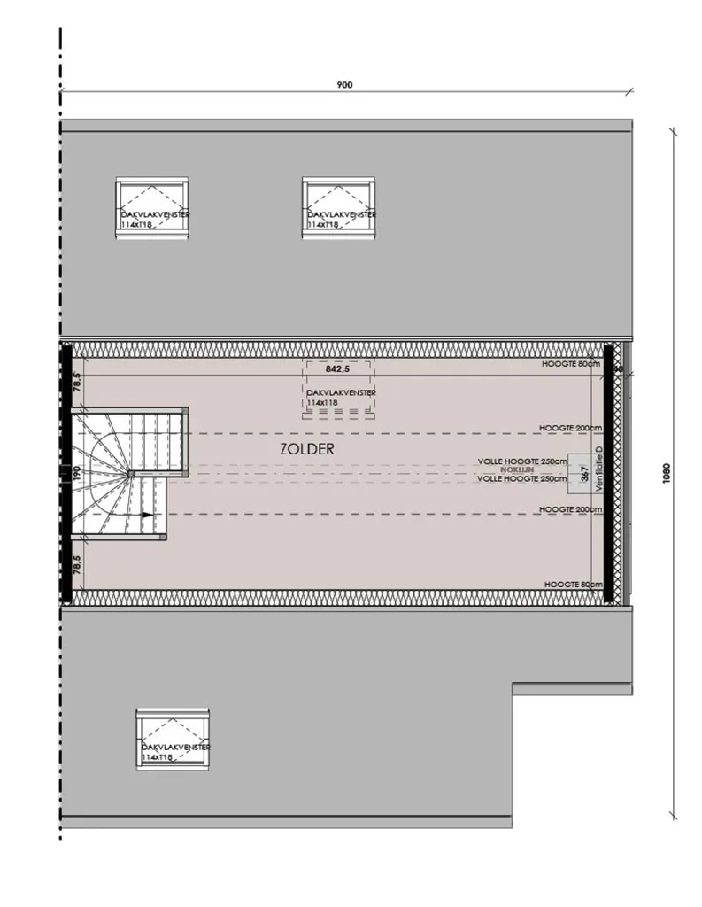 Plan - Nouvelle Construction Semi-ouverte avec Terrasse à Hooglede
