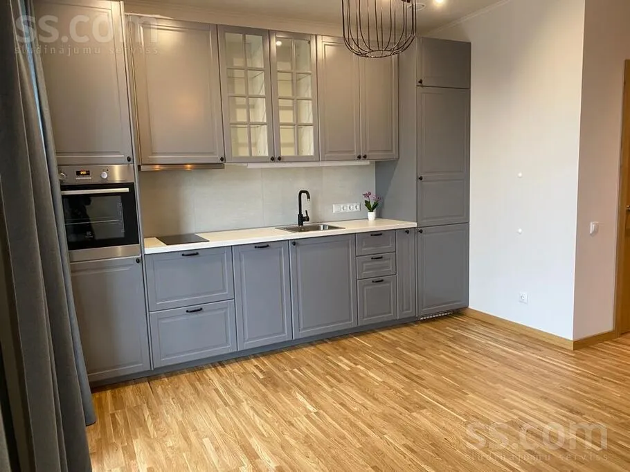Kitchen - 3-Bedroom Apartment with Lake View in Babītes